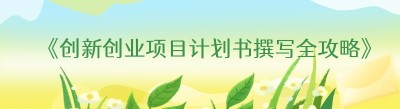 《创新创业项目计划书撰写全攻略》