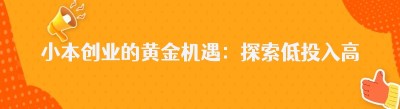 小本创业的黄金机遇：探索低投入高回报项目
