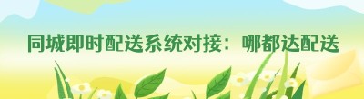 同城即时配送系统对接：<span class=