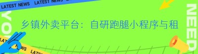 乡镇外卖平台：自研跑腿小程序与租赁系统的优劣大揭秘