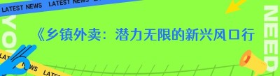 《乡镇外卖：潜力无限的新兴风口行业》