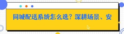 同城配送系统怎么选？深耕场景、安全高效就选哪都达