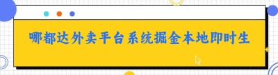 哪都达外卖平台系统掘金本地即时生意